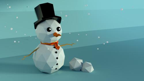 Lowpoly Snowman preview image